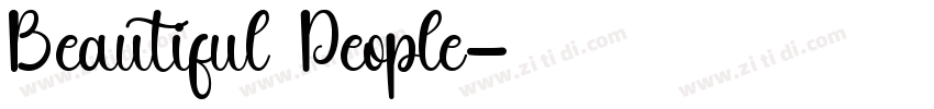 Beautiful People字体转换